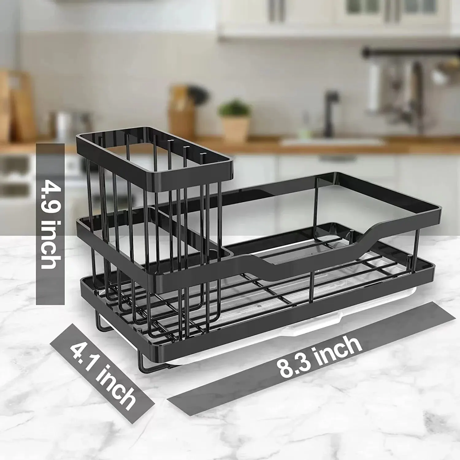 Self-draining Sink Shelf Stainless Steel Kitchen Sink Caddy Drain Rack Soap Sponge Holder for Kitchen Sink Organizer 6