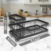 Self-draining Sink Shelf Stainless Steel Kitchen Sink Caddy Drain Rack Soap Sponge Holder for Kitchen Sink Organizer 6
