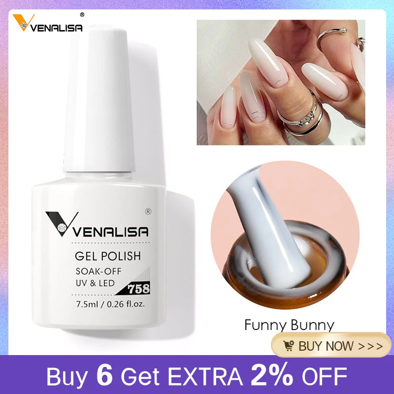 Venalisa Vip3 Gel Nail Polish 7.5ml Funny Bunny Color Glitter Gel