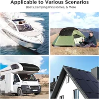 Panneau solaire flexible 110W 18V avec couche ETFE, cellule solaire monocristalline, panneaux solaires haute efficacité, étanches pour la charge de batterie 12V, camping-car, bateau, camping, utilisation en extérieur 6