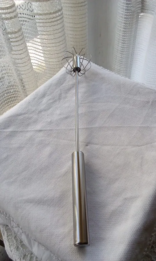 Semi-automatic Egg Beater 304 Stainless Steel Egg Whisk Manual Hand Mixer photo review