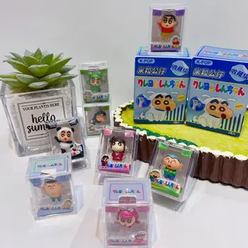 Crayon Shin-Chan Serie Animali: Scatola a Sorpresa con 12 Stili di Mini Statuette in Resina, Ornamento da Scrivania, Regalo di Compleanno