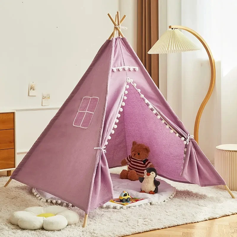 

Camping Tent For Kids Play House Wigwam for Children Portable Easy To Install Tipi tent Teepee Kids Gift Room Decoration خيمة