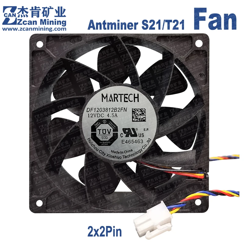 Antminer S21 T21 AL1 L9 S19j XP ventilateur de refroidissement 12V 7000 tr/min carré 4 broches pour KS5 Pro/S19k Pro/Z15 Pro Iceriver AL3 KS5L KS5M refroidisseur