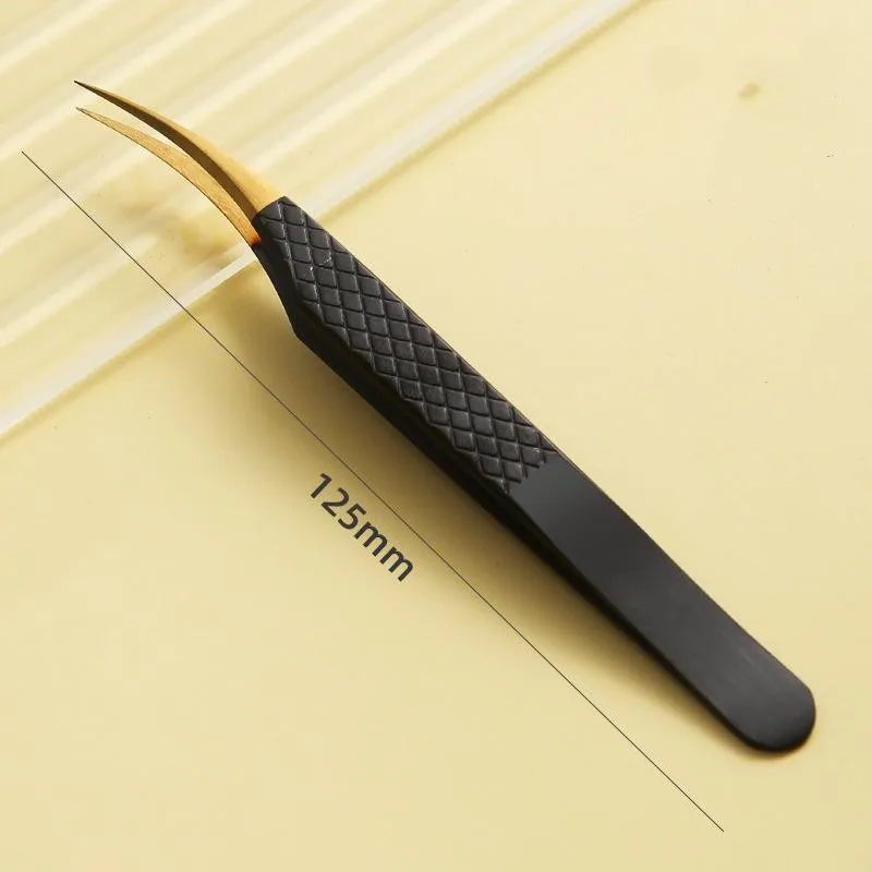 False Eyelash Tweezers For Fake Eyelashes Extensions Individual Curved Strip Lashes Eyebrow Hair Clip Tongs Nail Art Makeup Tool
