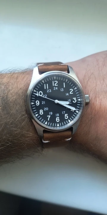 Tandorio Seiko NH35A Pilot T166 39mm Sapphire Green Luminous 20bar photo review
