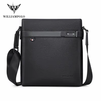 WILLIAMPOLO Men's Shoulder Bag Genuine Leather Handbags Men Leather Messenger Bag Small Crossbody Bags For Man Fashion 1