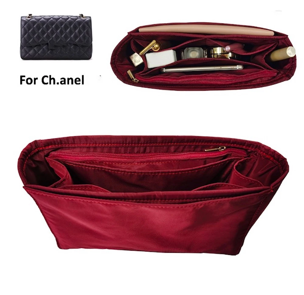 Purse Organizer Chane19 Designer CC 19 Handbags | Fit Wallet On Chain WOC Sholouder Bags Inner Insert Premium nylon (Handmade)