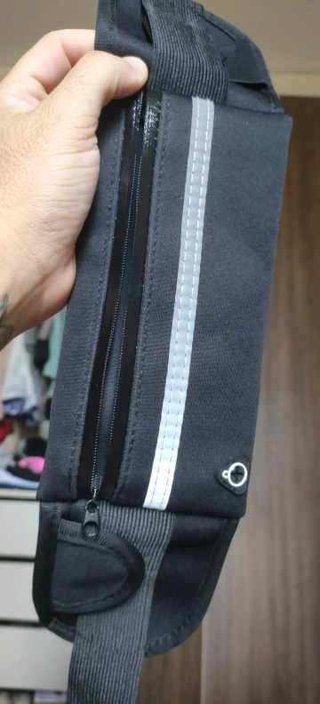 Pochete Esportiva cintura Preta porta celular garrafa utensílios para Corrida Preta photo review