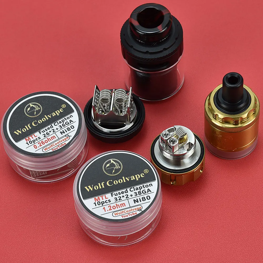 

Vape Cotton coils mtl vape style Tauren Elite Pro MTL RTA Atomizer coils 1.2ohm mtl coils Blaze RTA 0.26ohm coils