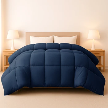 Lux Decor Down Alternative Comforter – 1 Piece Fluffy Duvet Insert with Box Stitch Design – Soft and Cozy Bedding, 102" x 90" 1