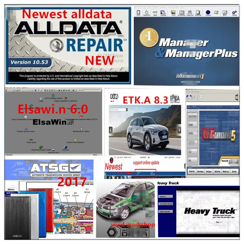2023 Hot Auto Repair Alldata Software Alldata 10.53 Software Amazonel. 2015 Autodata 3.45 Elsawin 6.0 Etka 8.3 49 In 1Tb Hdd
