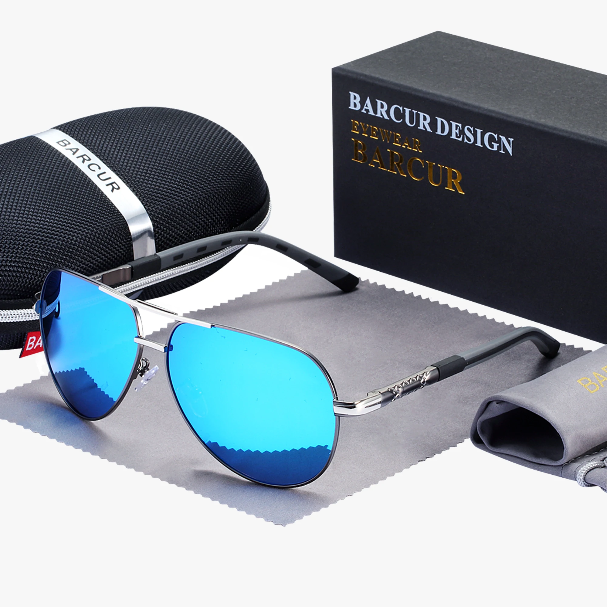 BARCUR Trendy Polarized Sunglasses with UV400 Protection
