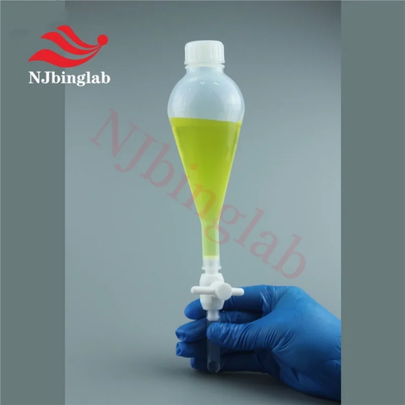 500ml PFA Separatory Funnel Resistance to HF Anti-High and Low Temperature for Chemical Analysis