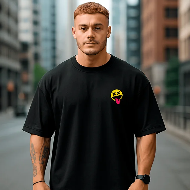 Camiseta Casual Masculina Estampada Moderna Leve e Confortável em Algodão do P ao G1