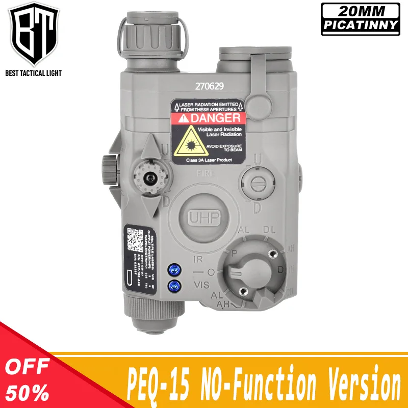 

WADSN Peq-15 Nylon Material Laser Indicator Dummy Box Decorative Model NO-Function Hunting Scout Weapon Accessory Fit 20mm Rail