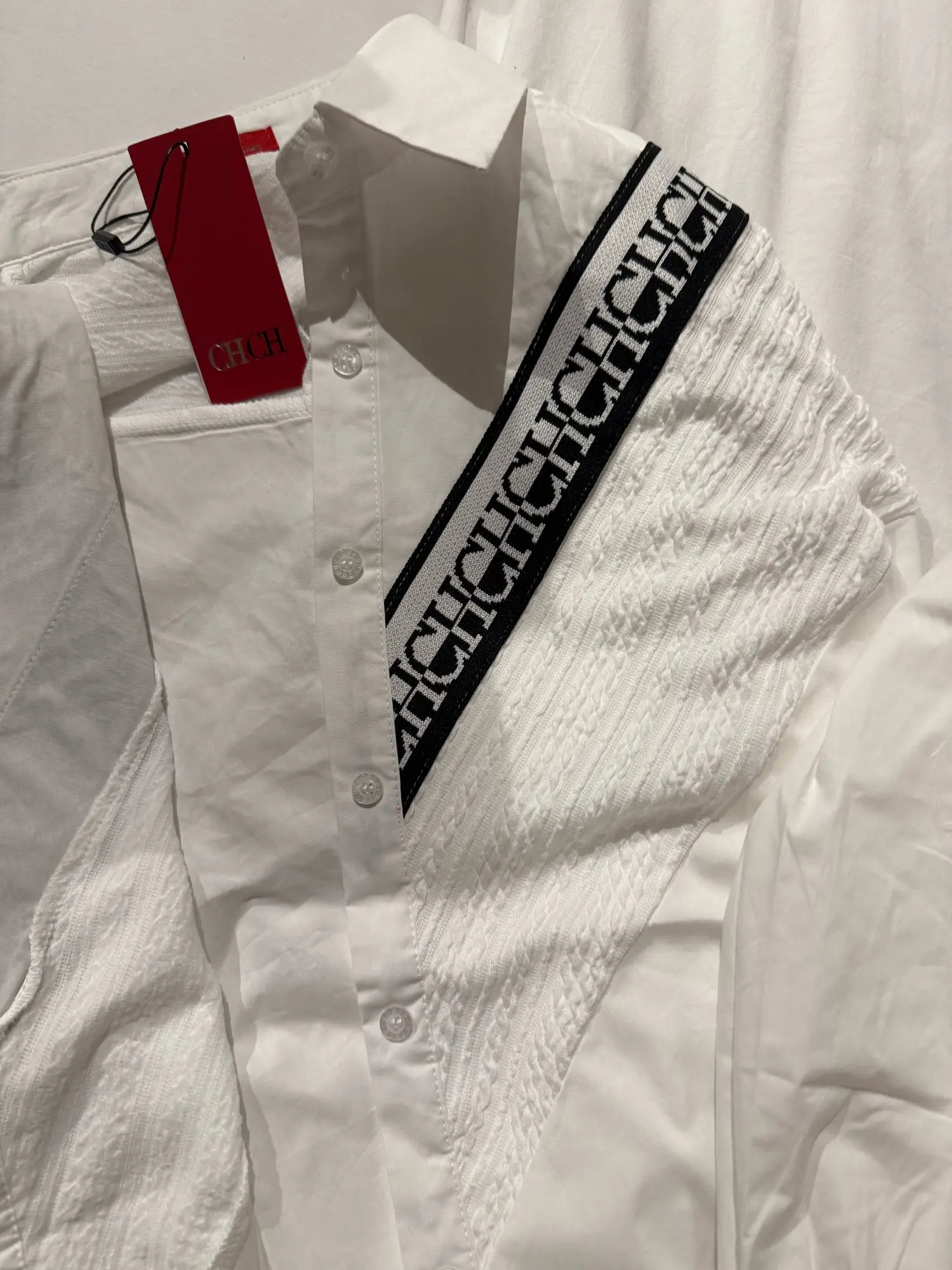 Women's Knitted Patchwork Striped Office Blouse photo review