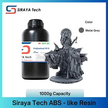 Resina de impressora 3d Sikaya-abs-like, metal cinza rápido 405nm, cura UV, não frágil, fotopolímero padrão para lcd e impressão 3d dlp