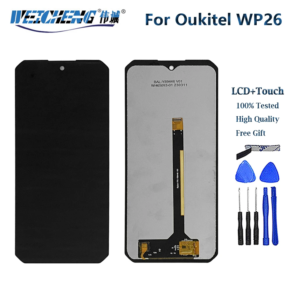 

Новый оригинальный ЖК-дисплей 6,58 дюйма для сотового телефона Oukitel WP26 в сборе, дигитайзер, сенсорная стеклянная панель, Ремонт экрана Oukitel WP26 LCD