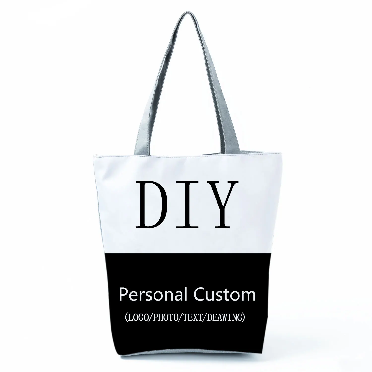 

Customized Polyester Bags Shopper Shoulder Bag Gift Print Big Women Designer Handbags Shopping Eco Tote Casual Grocery Wholesale