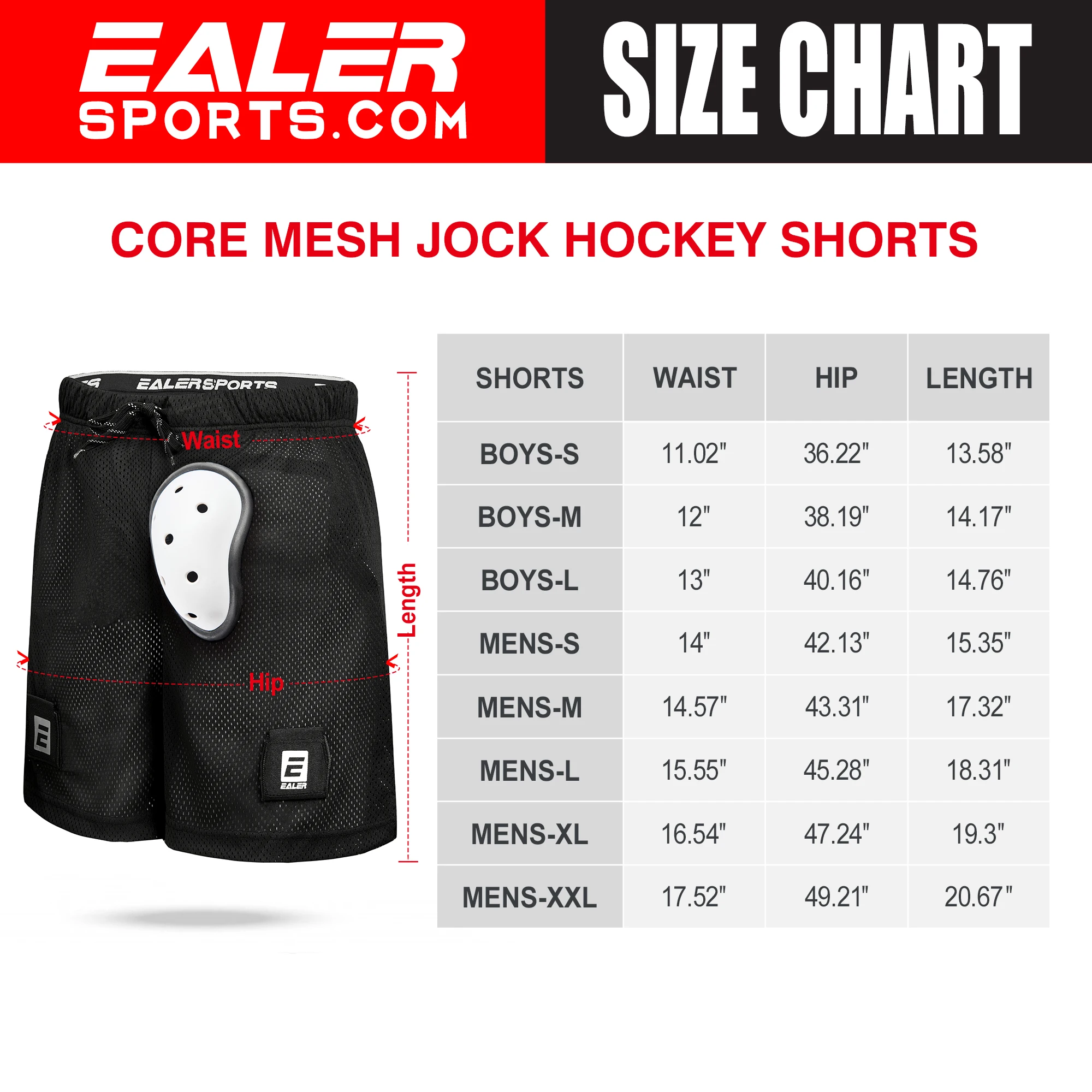 Han Duck HSM400 pantaloni da Hockey su ghiaccio conchiglie pantaloncini con copertura in rete equipaggiamento protettivo per uomini e ragazzi bambini-anziani e Junior