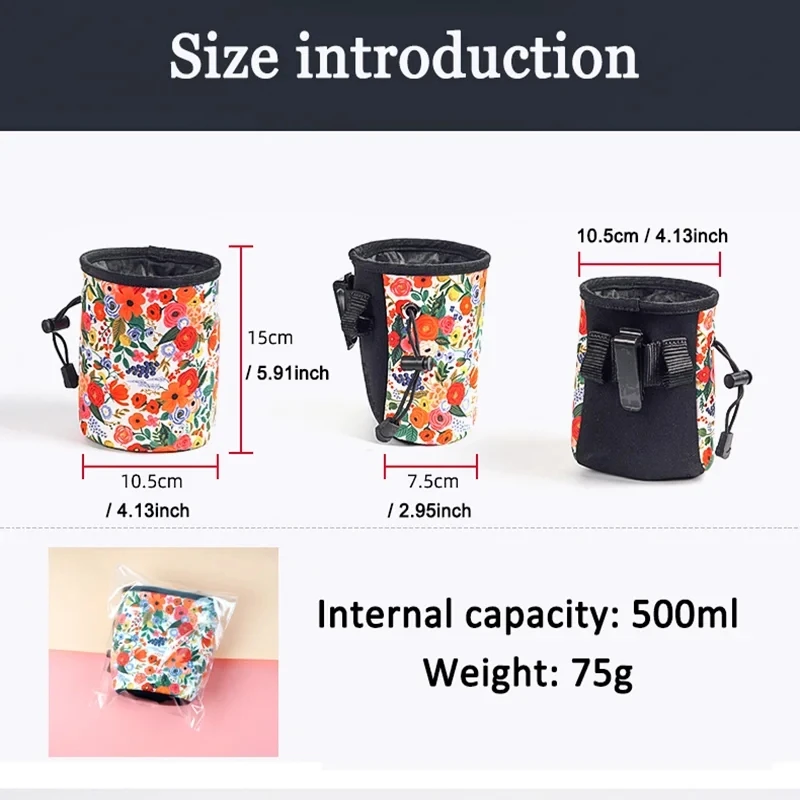 휴대용 애완동물 간식 가방, 개 훈련 포켓 가방, 500ml 대용량
