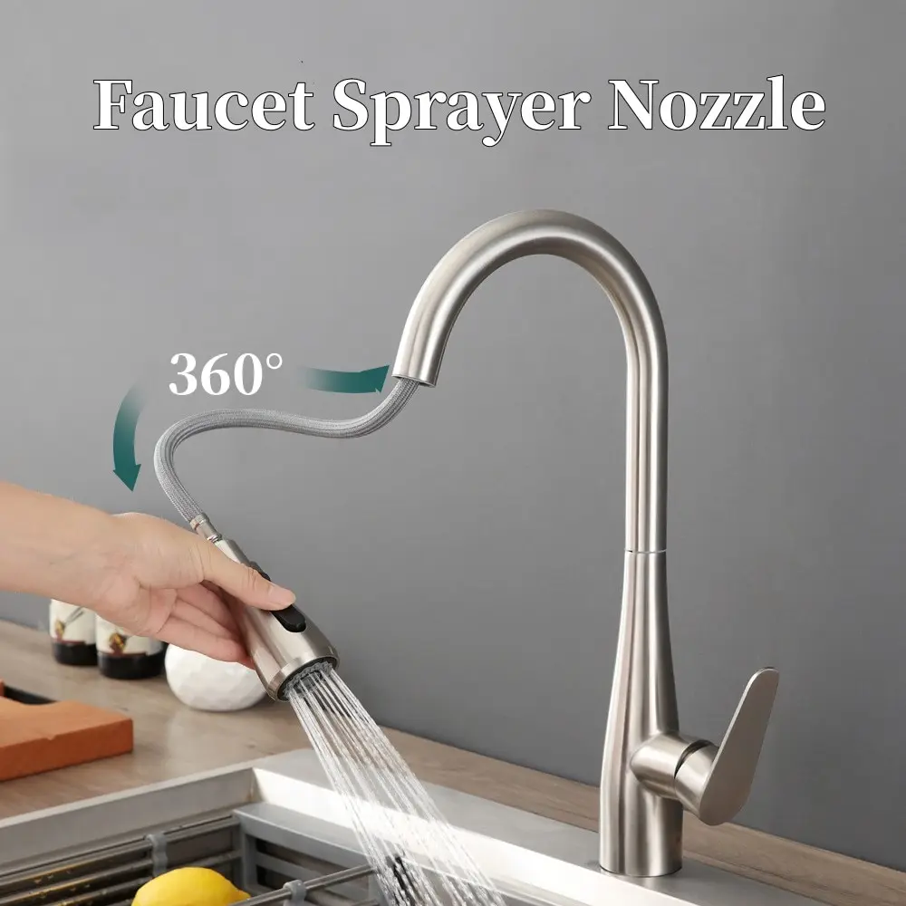 Prolunga Rubinetto Cucina 360° - Adattatore Universale In Acciaio Inox, Installazione Senza Attrezzi, Per Lavare E Sciacquare