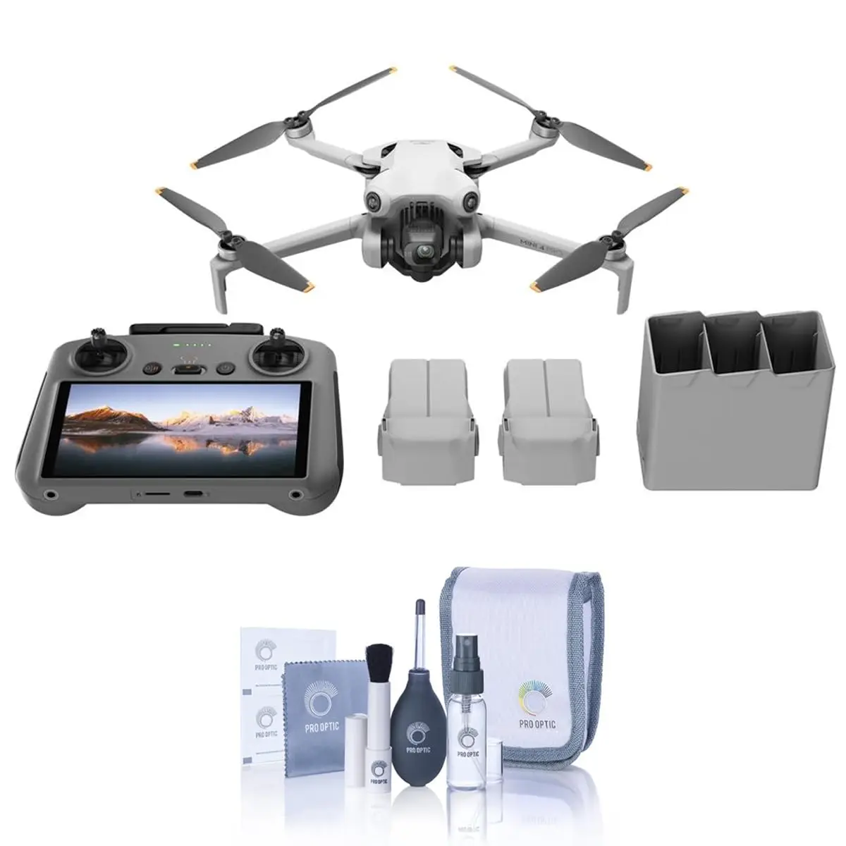 

В наличии, полный комплект дрона DJI-Mini, 4 Pro и 3 дрона, Fly Plus Combo Plus, 3 батареи, Mini 2