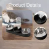 3 in 1 Dog Cat Bowls Water and Food Bowl Set Raised Cat Dishes for Hamster Small Dogs Kitten Pet Feeding Supplies 5