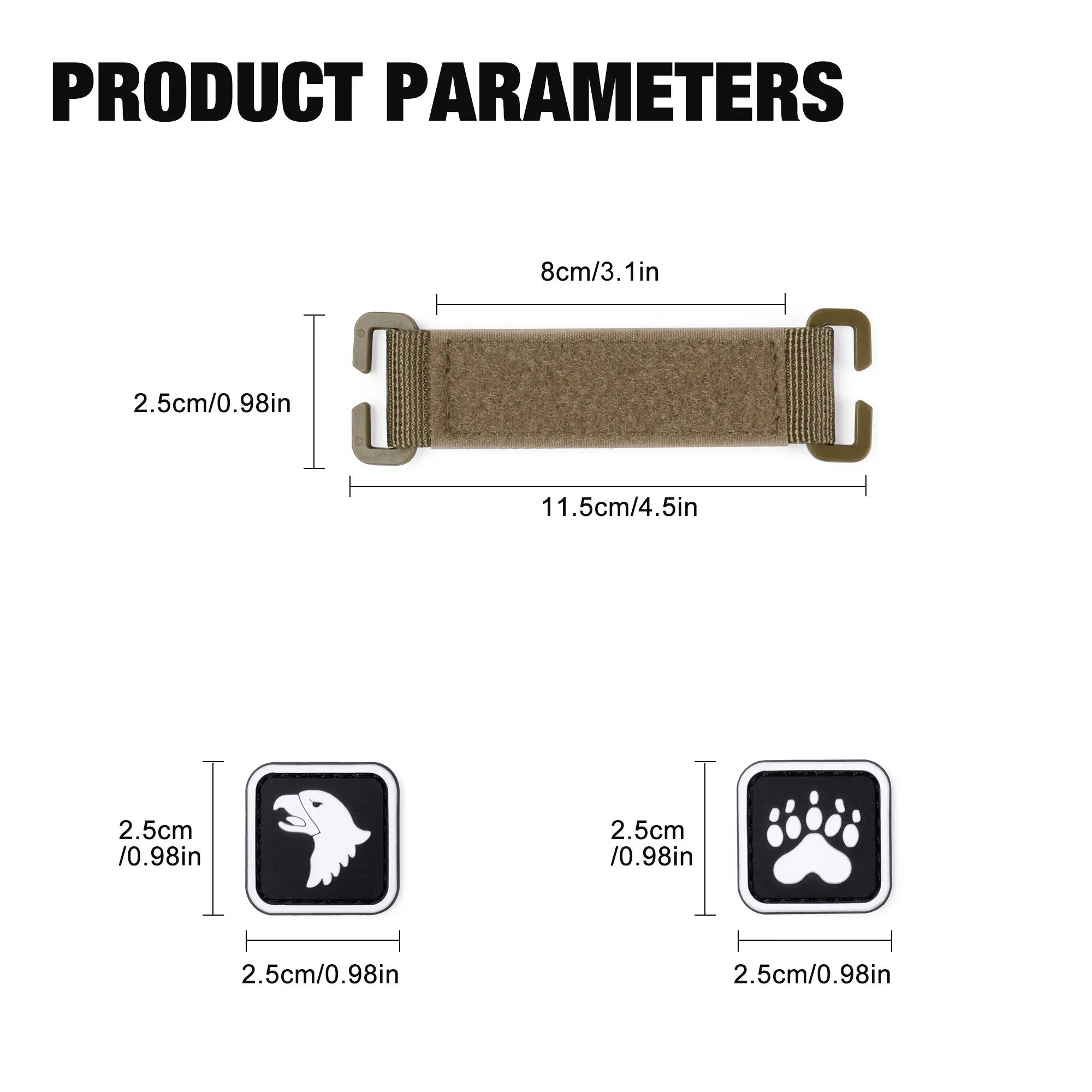 MARDINGTOP 12-Pcs Set, Patches + Molle Patch Panels