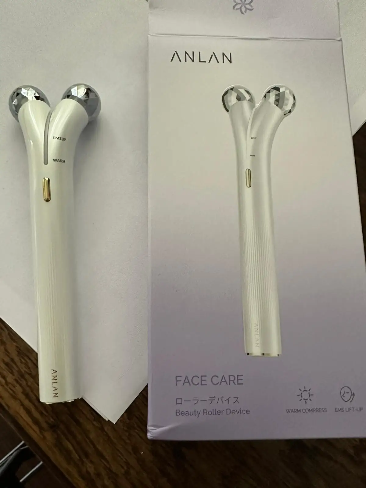 ANLAN EMS Face Roller Electric V Face Massagers Microcurrent Face Lift Beauty Machine Slimmer Double Chin Massage Skin Care Tool photo review