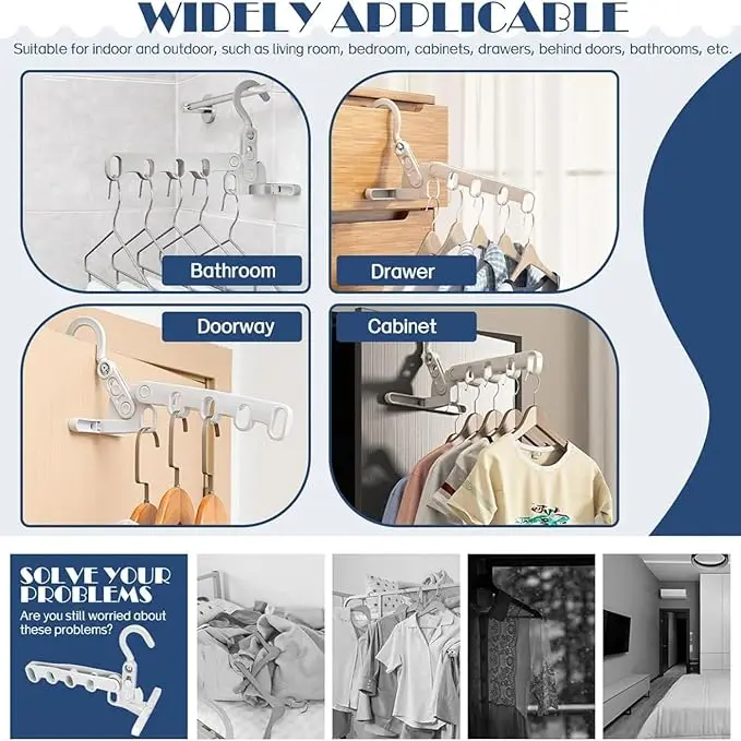 **2-Pack Foldable 5-Prong Clothes Drying Racks** 5