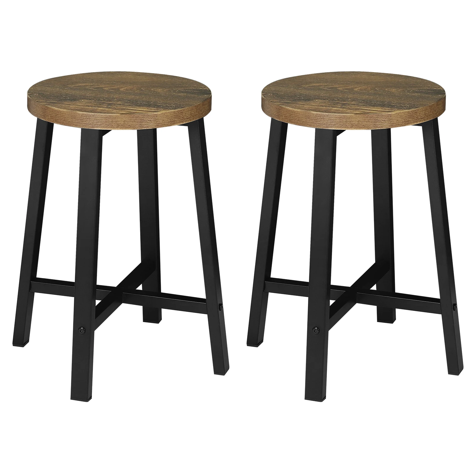 WOLTU 2PCS/SET Industrial Style Dining Chairs Kitchen Stool with Metal Legs for Dining Living Room Restaurant Cafe Pub