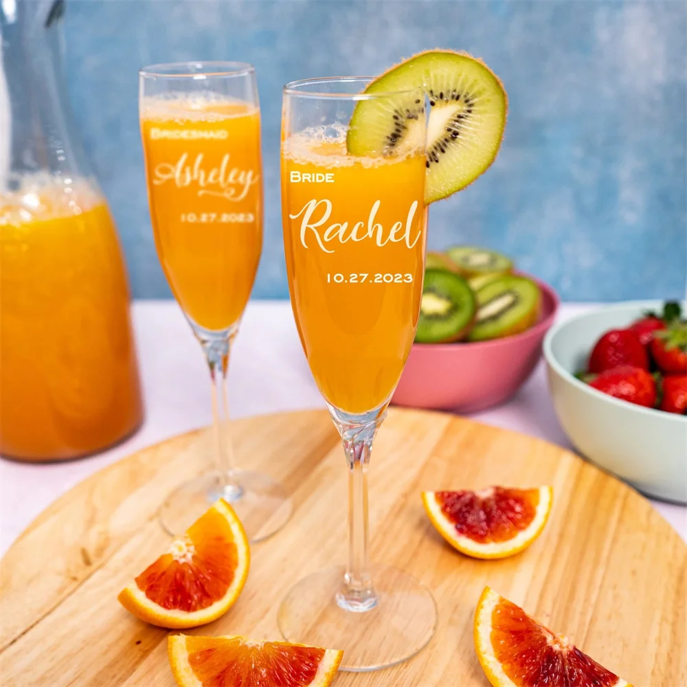 

Индивидуализированная флейта цвета шампанского, индивидуальные свадебные подарки для вечеринки, предложение подружки невесты, Свадебная вечеринка, флейты для поднятия тоста, девичник