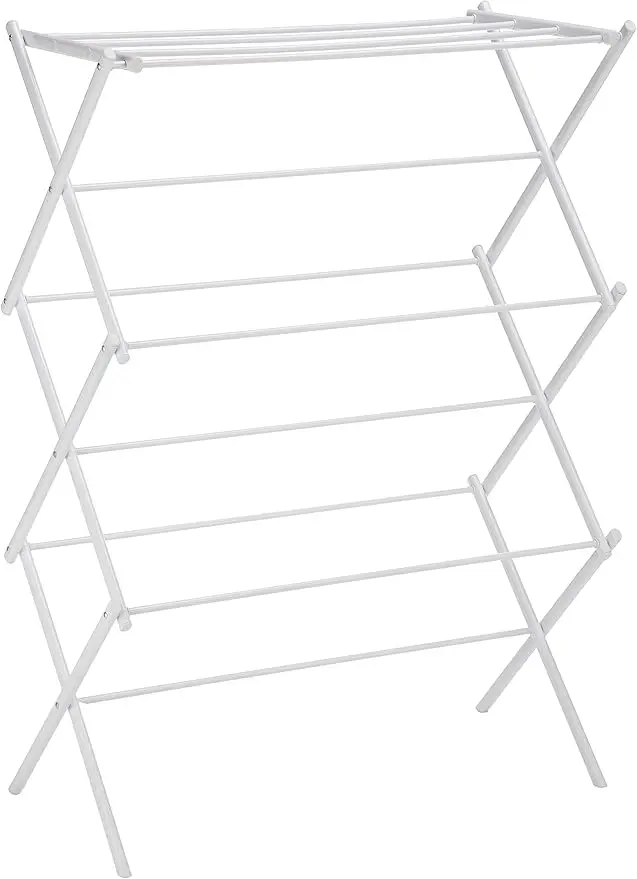 Foldable Laundry Drying Rack - 29.5"W x 41.8"H Portable for Indoor/Outdoor Use (White) 1