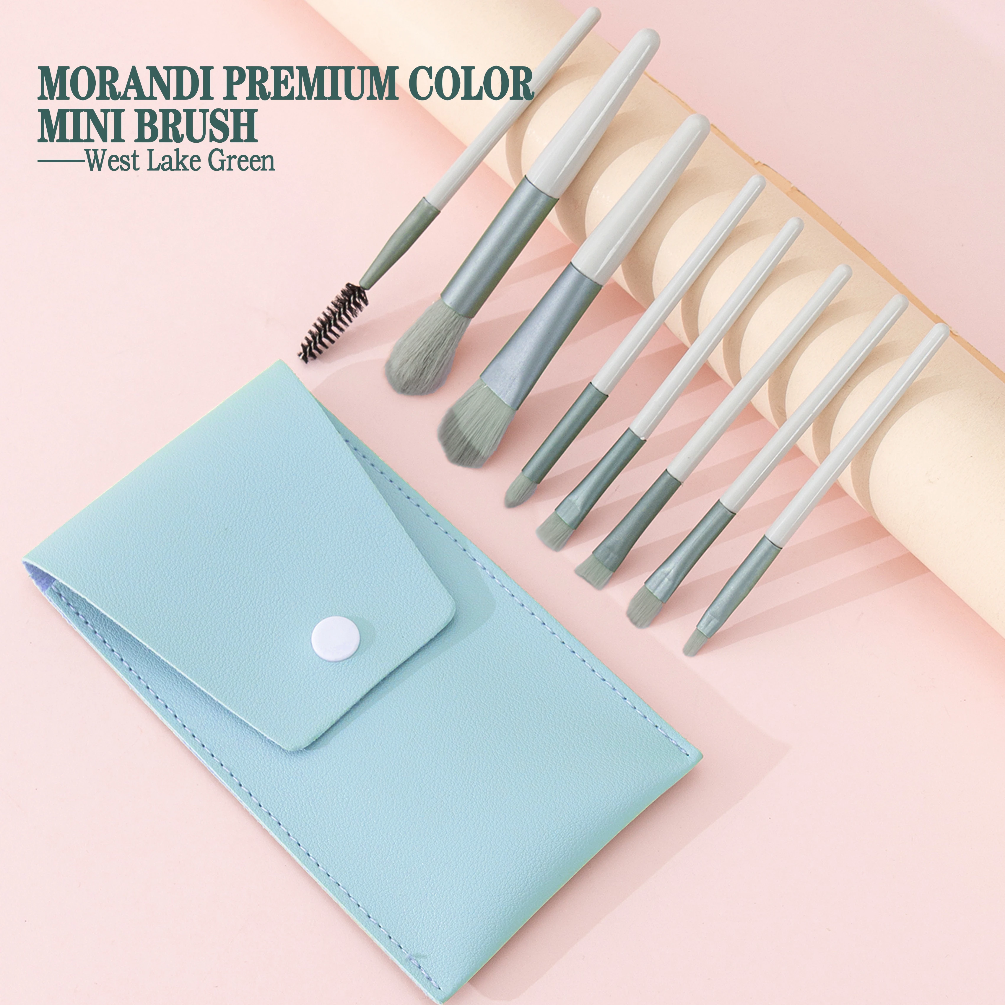 Portable Soft Hair Makeup Brush Set for Powder, Concealer, Eyeshadow, Blush, and Foundation