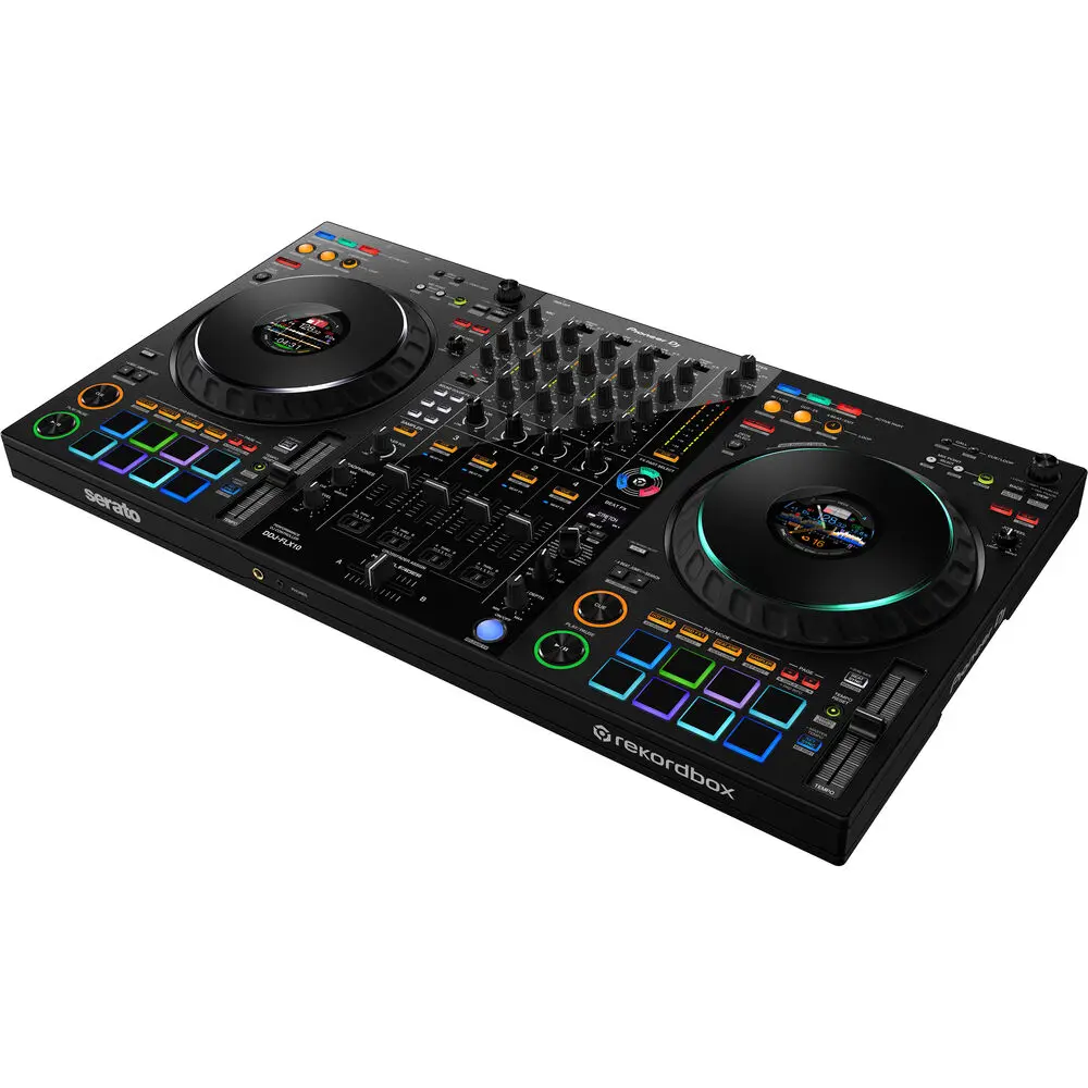 Rekordbox 및 Serato DJ Pro용 Pioneer DJ DDJ-FLX10 컨트롤러, 블랙, 4 채널