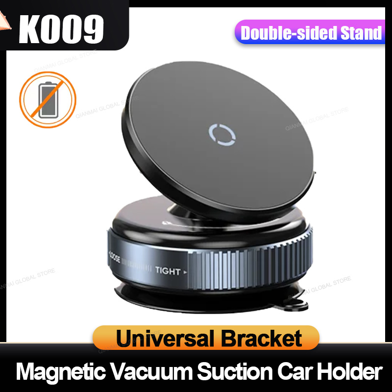 K009 Car Phone Holder Mechanical Vacuum Suction Cup Strong Magnetic Adsorption Bracket For Gym Kitchen Car Navigation Stand