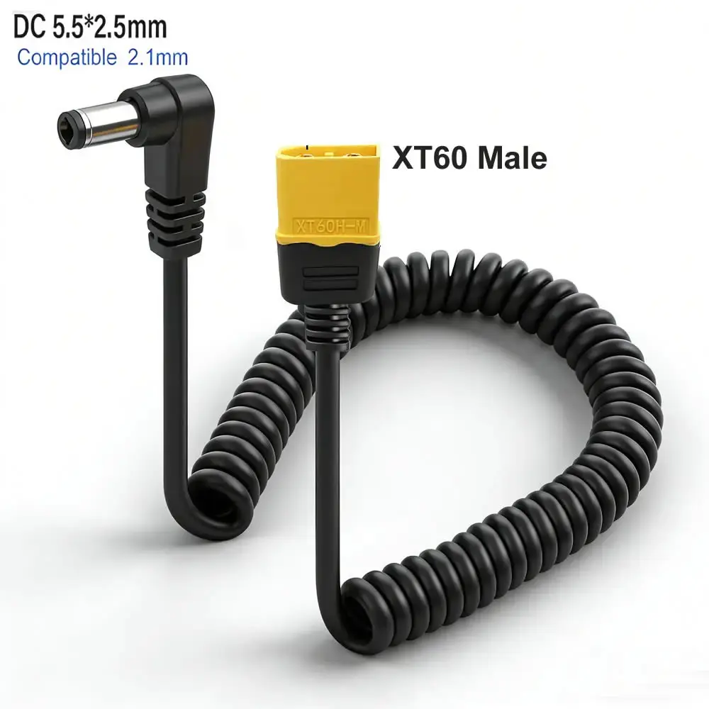 XT60 남성 커넥터-남성 DC DC5525 개폐식 전원 케이블 TS101 PINE64 전자 납땜 인두용 5.5x2.5mm 어댑터