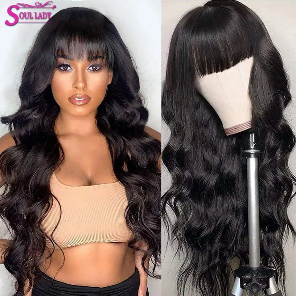 

Body Wave Lace Front Wig With Bangs 13x4 Lace Frontal Wig Frontal Brazilian Wigs For Women Human Hair Wig On Sale Clearance