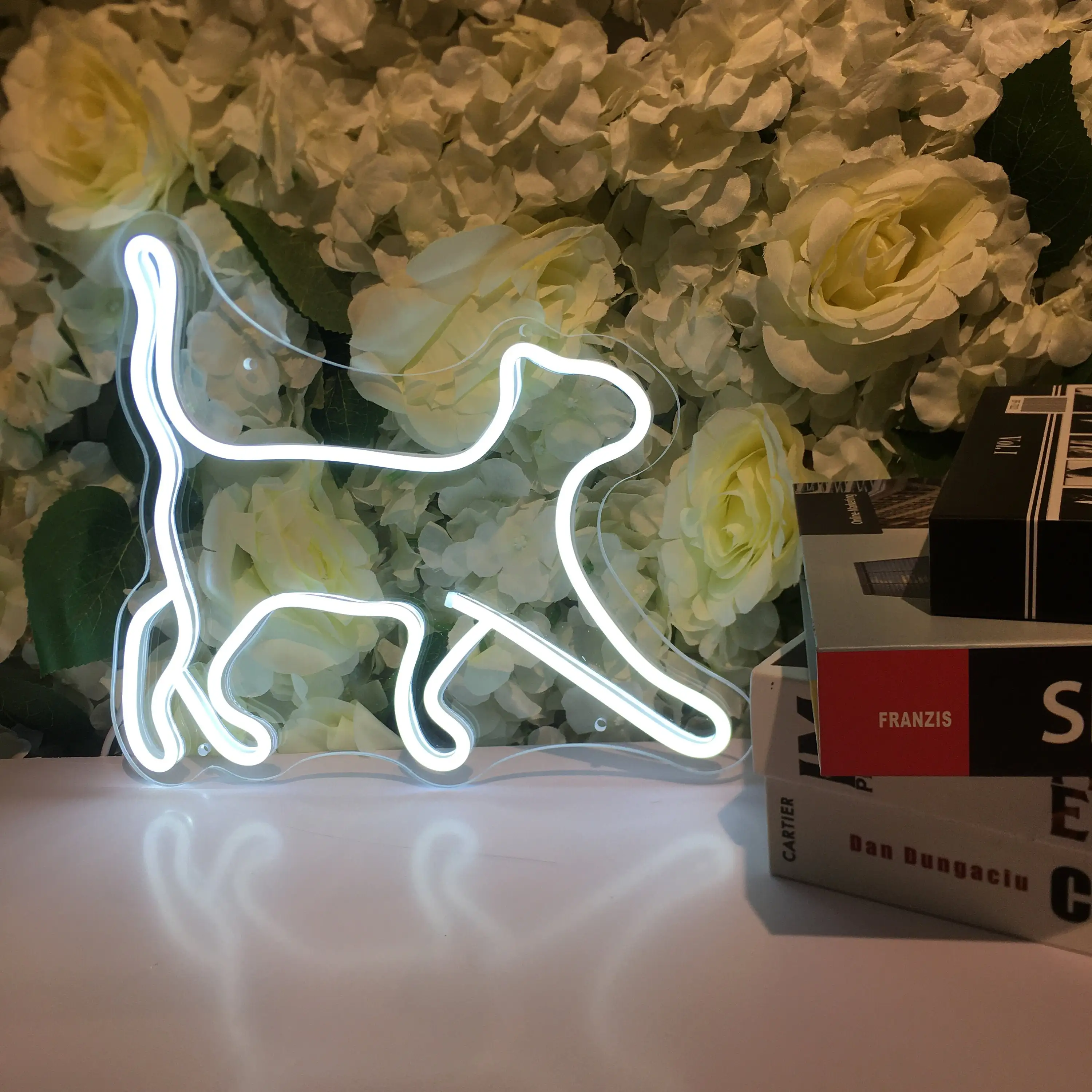 Tanio Animal Cat Neon LED Light zasilane z USB akrylowe
