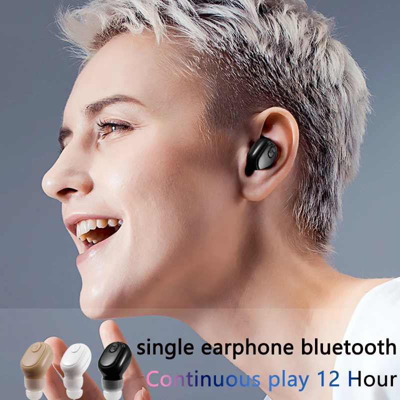 Invisible Bluetooth Earphones, In-ear Wireless Mini Bluetooth Speakers, Invisible Game Sports Physical Noise Reduction Single Ea - Image 4