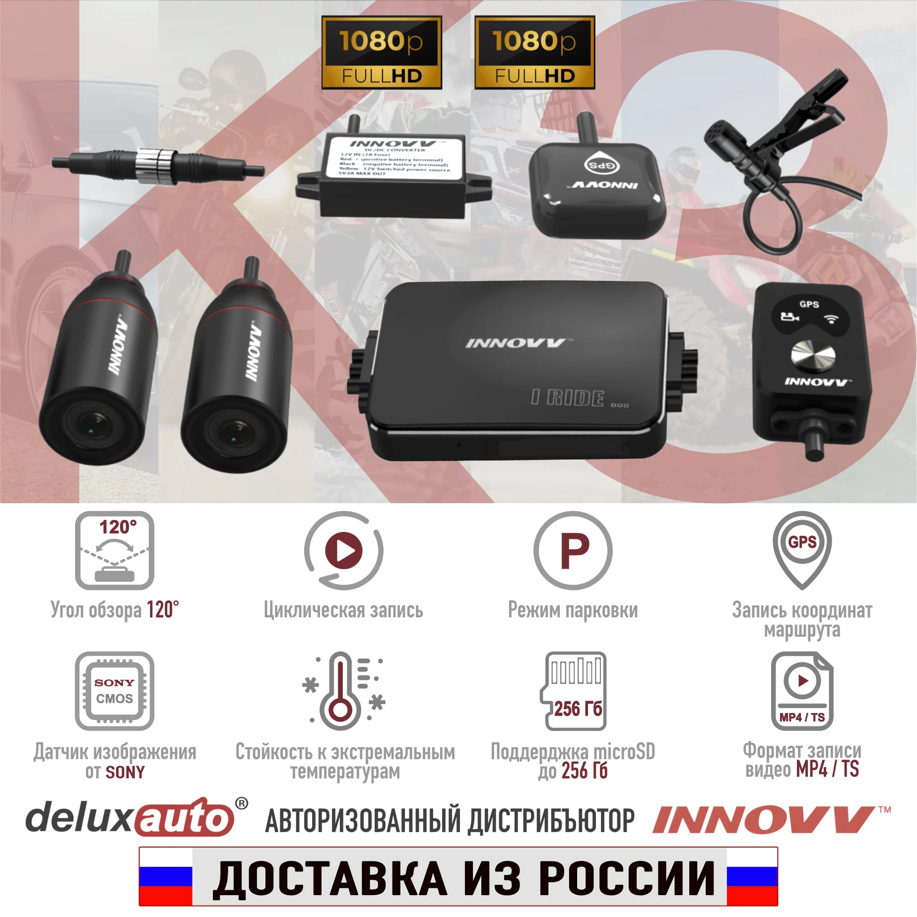 Мото видеорегистратор INNOVV K3