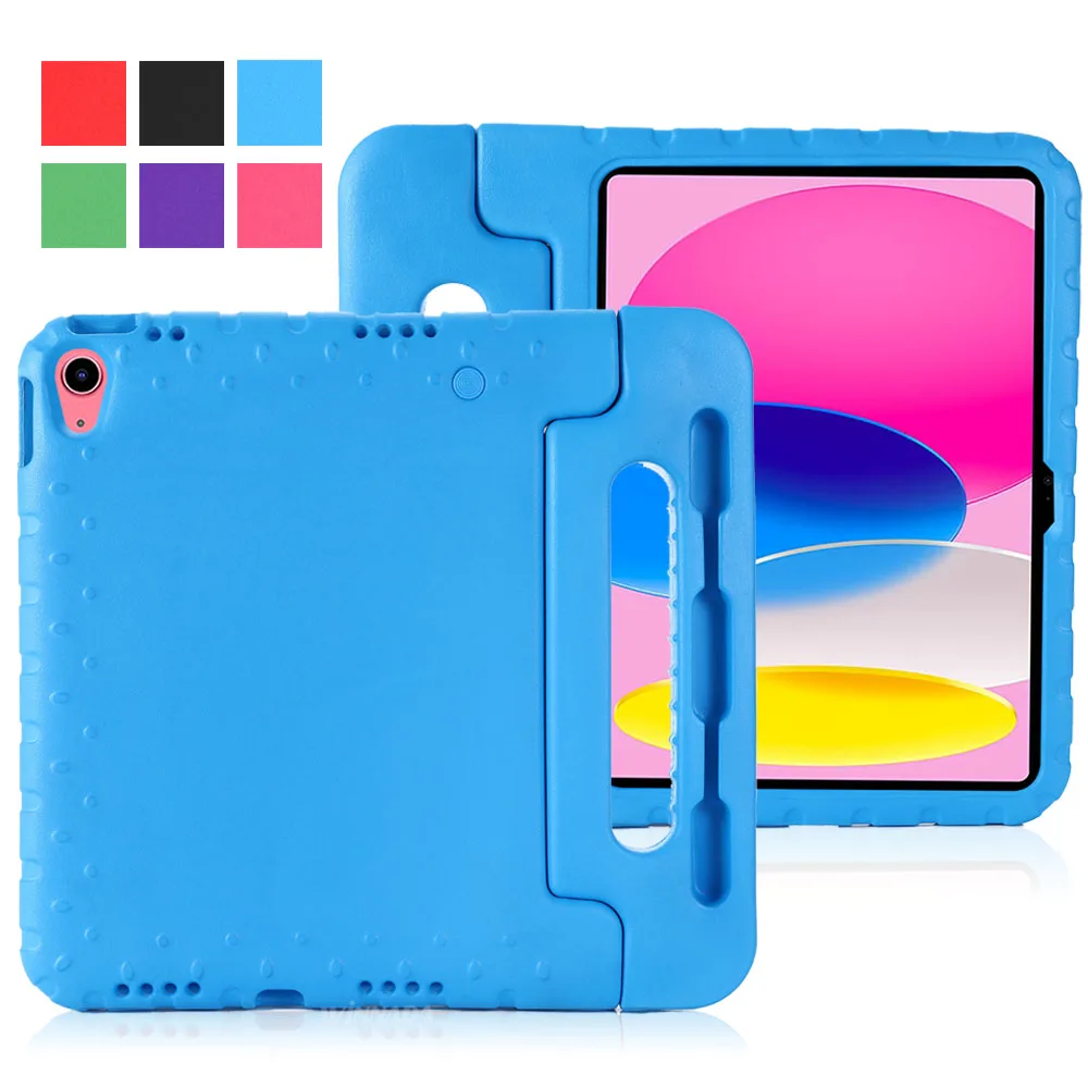 For ipad 10th generation case 10.9 inch EVA full body tablet cover stand Back Case for iPad 10 2022 case for kids
