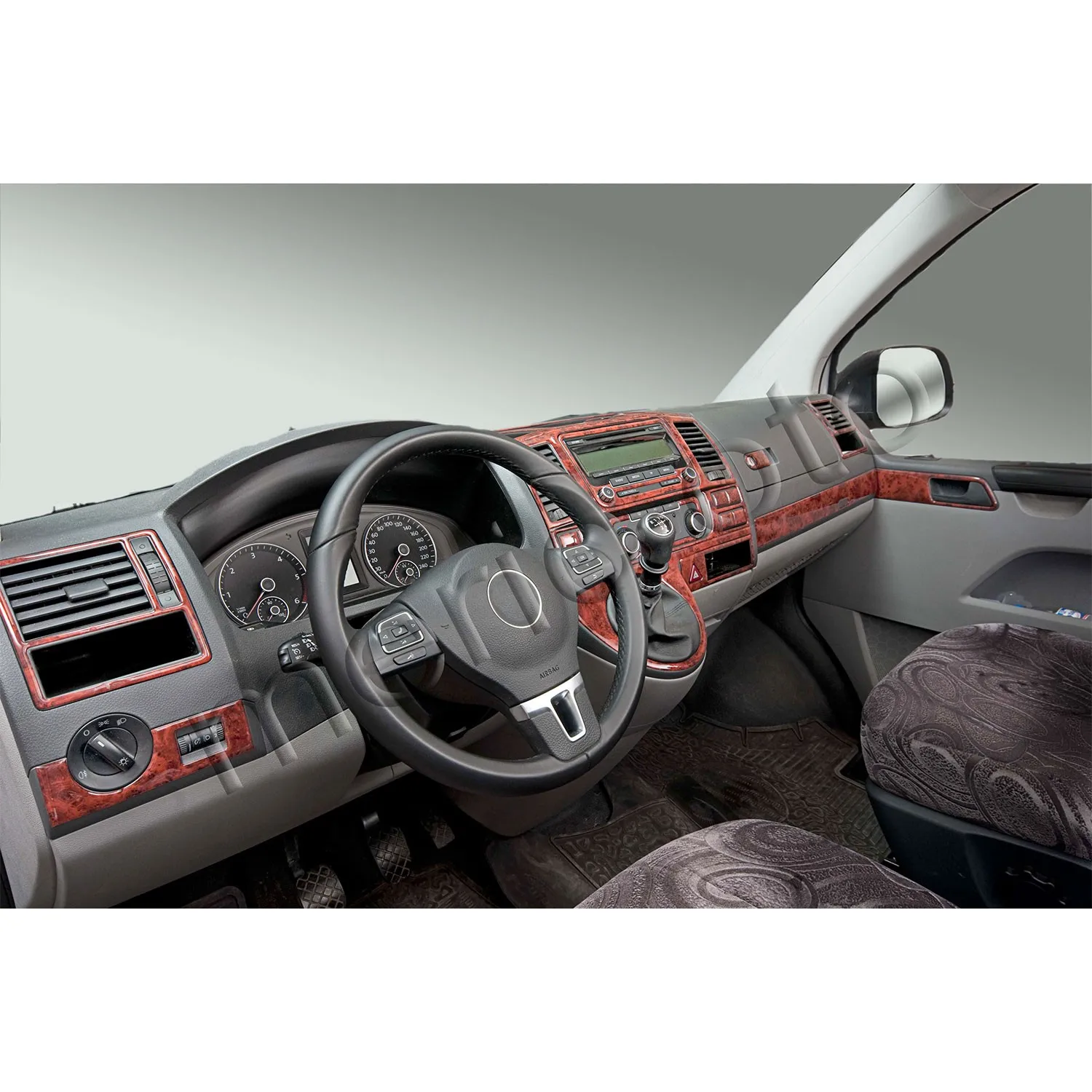37 Pezzi 2015-2018 Rivestimento Siluro Anteriore Cockpit Design Adesivi Interni Accessori Auto Di Alta Qualità Per Vw Transporter T6
