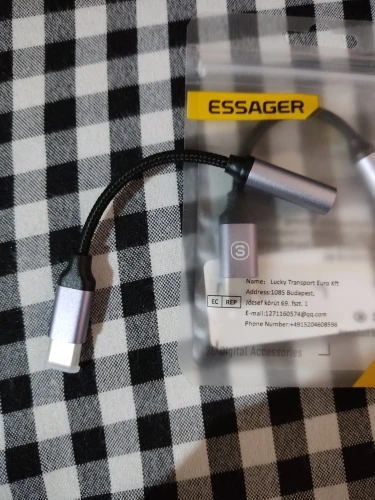 Adaptador de Fone de Ouvido Essager USB Tipo C photo review
