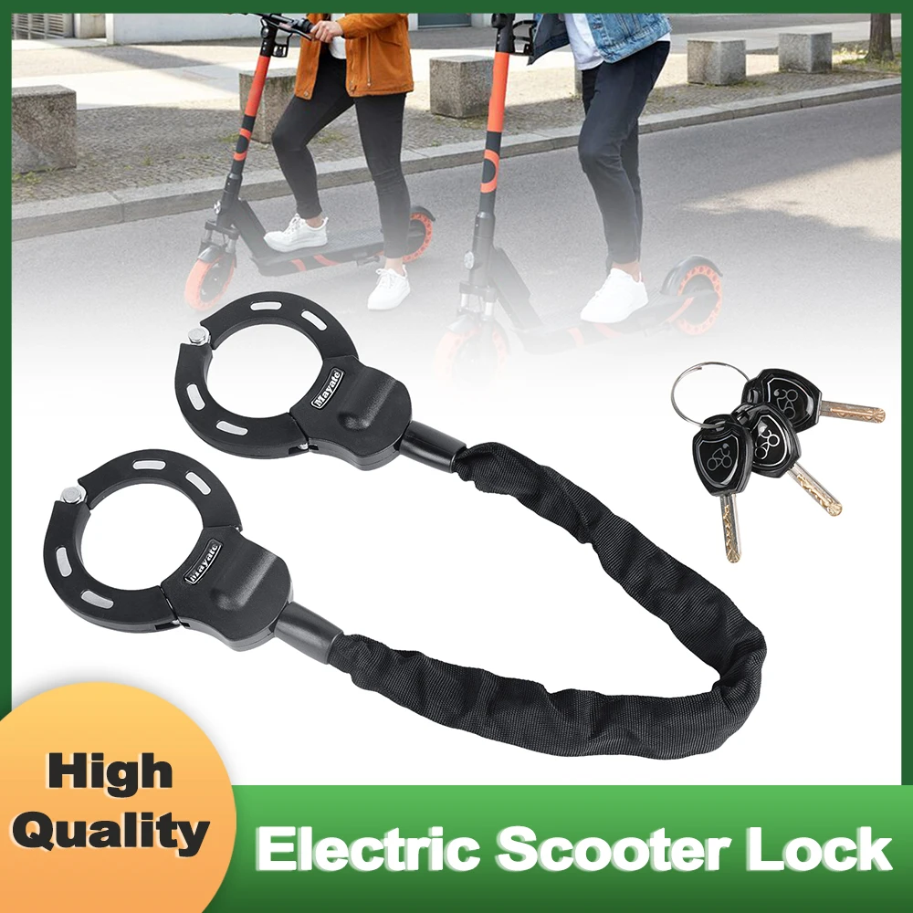 Lucchetto per scooter elettrico Lucchetto a catena in metallo antifurto Resistenza alla taglio Lunghezza segatura 90 cm Diametro regolabile per bicicletta e-scooter