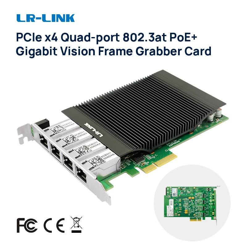 LRLINK2048PTPOE8023atGigEInterfaceCardQuadportGigabit