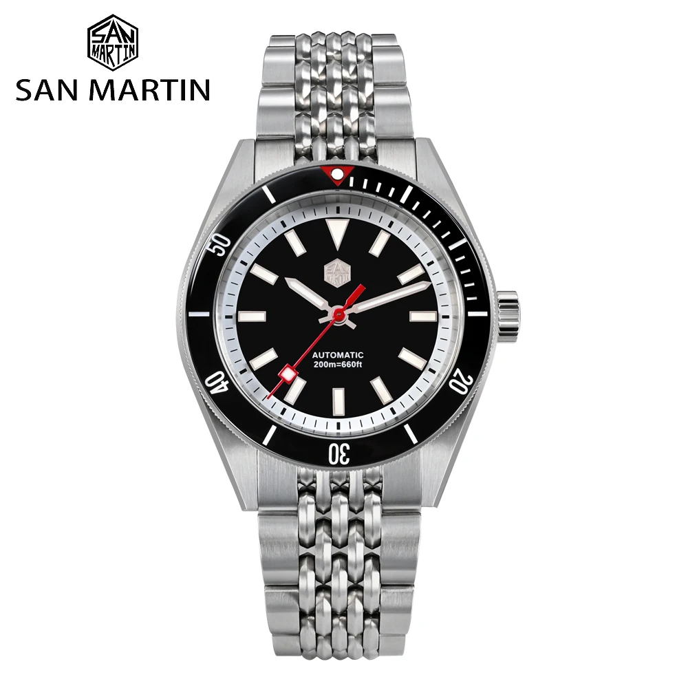 

San Martin Design 39.5mm Men Dive Watch Fashion Rice Bracelet NH35 Automatic Mechanical Watches Sapphire Waterproof 20Bar SN0115