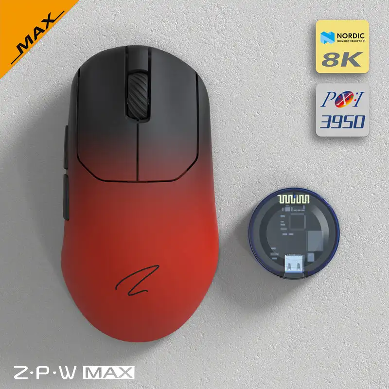 wei ジュンソ 専用 Zaopin Z2 MAX Swappable Switch 8K Wireless PAW3950 Mouse